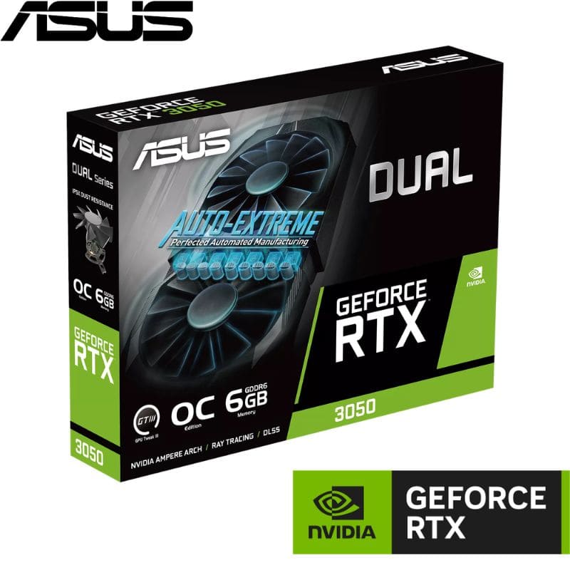 Tarjeta de Video Asus Dual GeForce RTX 3050 OC Edition 6GB GDDR6, PCI-E 4.0