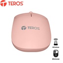 Mouse óptico inalámbrico TEROS TE-1218S, 1000 DPI, receptor USB, 3 botones