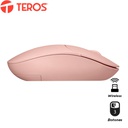 Mouse óptico inalámbrico TEROS TE-1218S, 1000 DPI, receptor USB, 3 botones