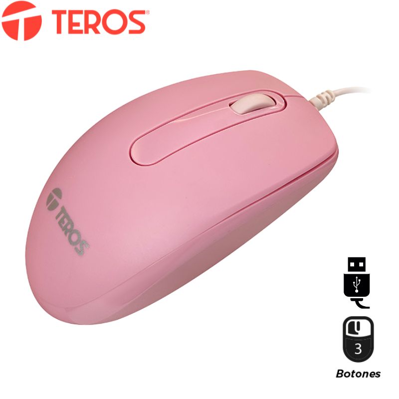 Mouse Óptico Teros TE-1221S, 1000dpi, USB, 3 Botones