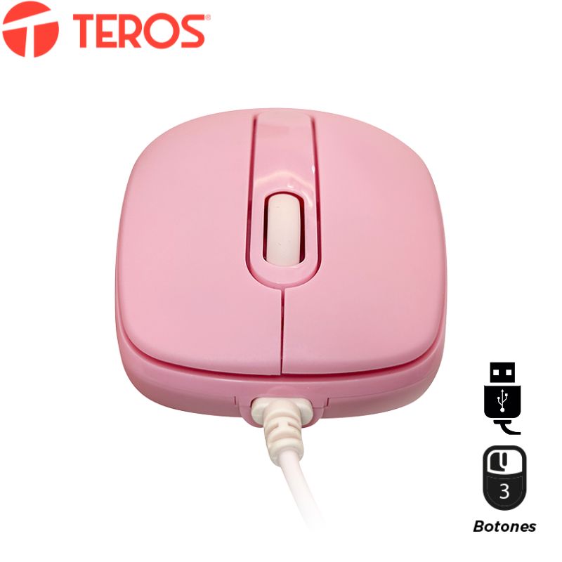 Mouse Óptico Teros TE-1221S, 1000dpi, USB, 3 Botones
