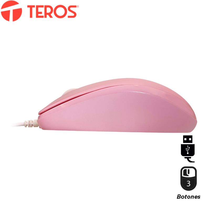 Mouse Óptico Teros TE-1221S, 1000dpi, USB, 3 Botones