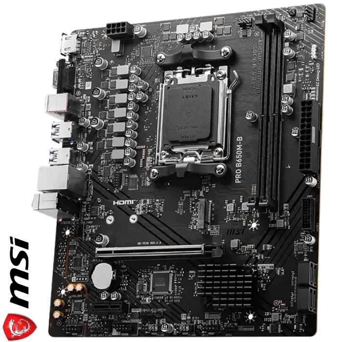 Motherboard MSI PRO B650M-B, Chipset AMD B650, Socket AMD AM5, mATX