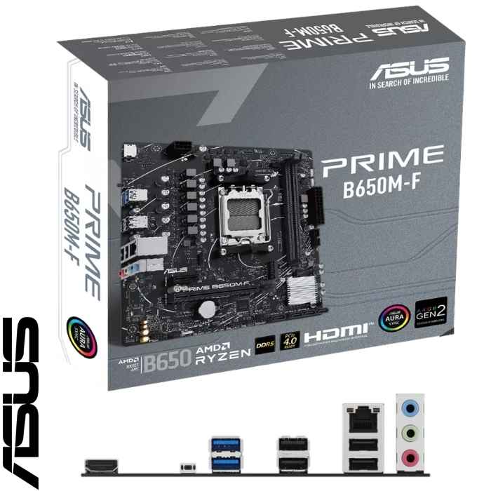 Motherboard ASUS PRIME B650M-F, Chipset AMD B650, Socket AMD AM5, mATX