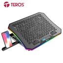 Cooler Teros TE-7130N, RGB Notebook  Hasta 19" / 3 Fan de 11cm