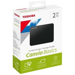 [HDTB520XK3AA] Disco Duro Externo Toshiba Canvio Basic, 2TB, USB 3.0, 2.5", Negro.