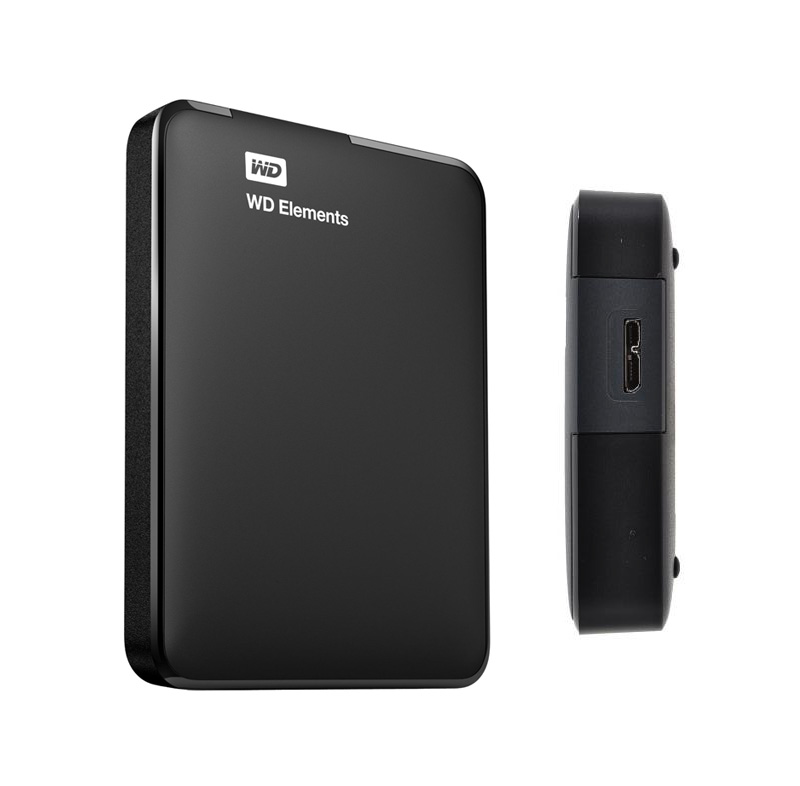 Disco Duro Externo Western Digital Elements Portable, 2TB, USB 3.0, Negro.