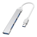Hub USB 3.0, 4 Puertos Metal.