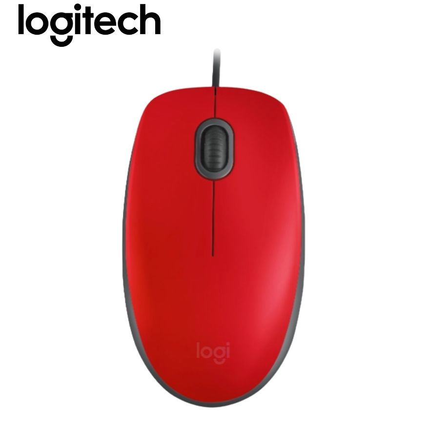 Mouse LOGITECH M110 Silent Óptico Red, USB.