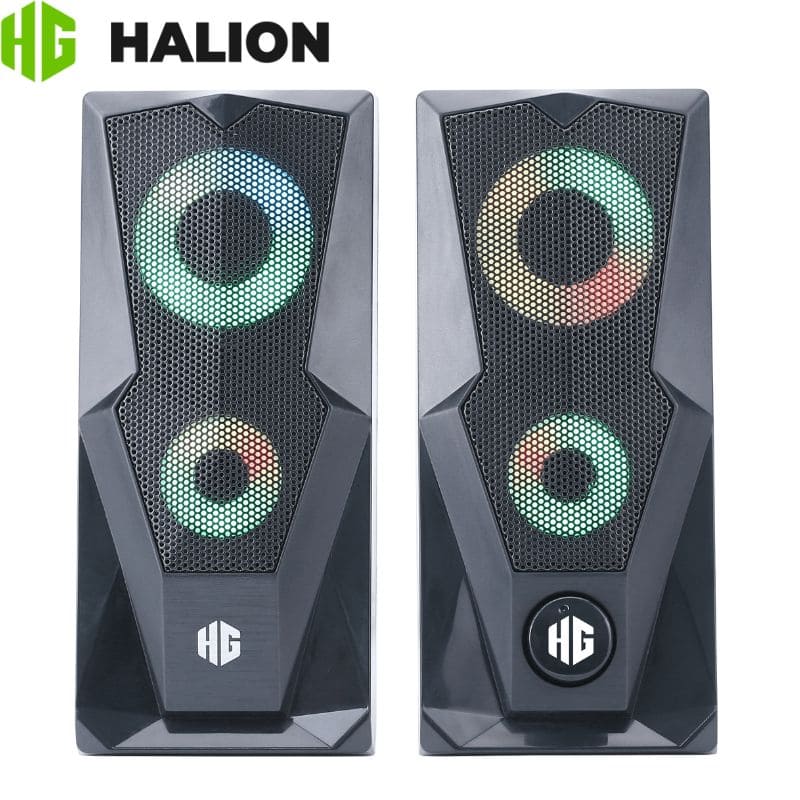Parlante Gamer Halion HA-S229, LED 7 Colores.