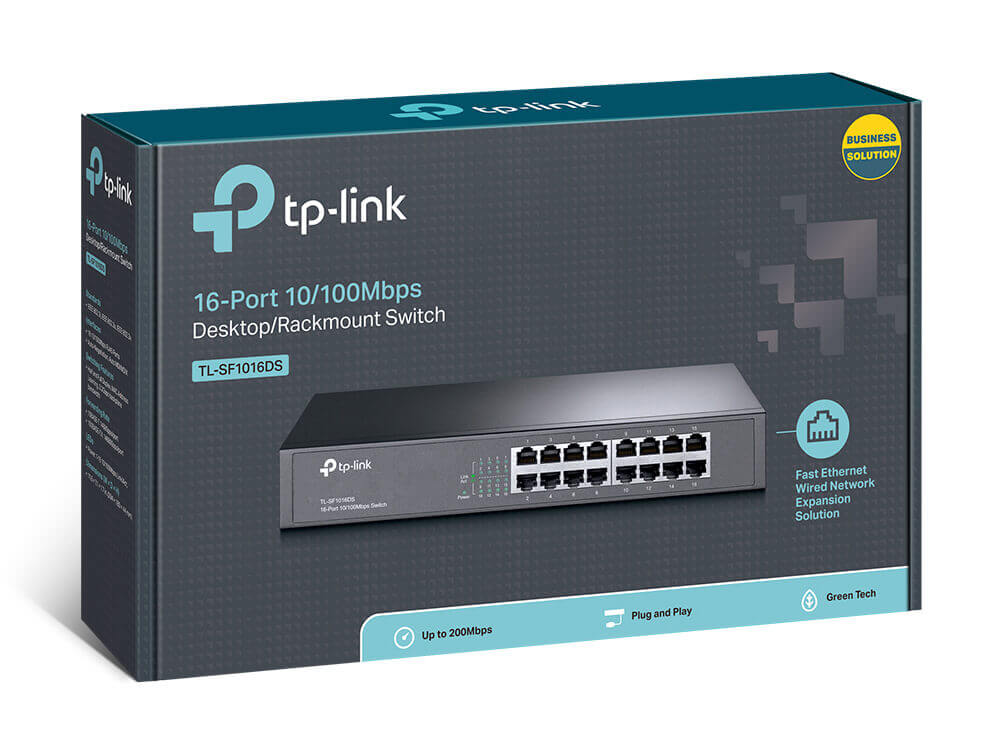 SWITCH TP-LINK TL-SF1016DS 16 PUERTOS 10/100MBPS RACKEABLE