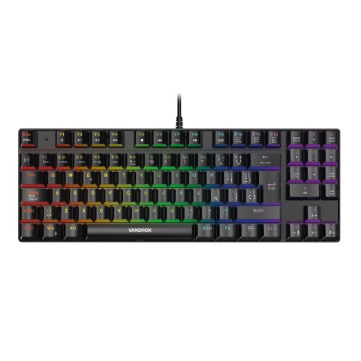 Teclado Gaming Mecanico VANDROX ONE-SHOT 80% Switch Blue RGB