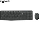 Teclado Logitech + Mouse Inalámbrico MK235 Wireless USB SP Black