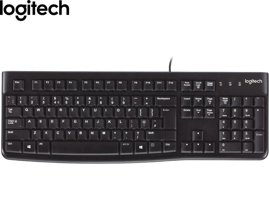 Teclado Logitech K120, USB SP Negro.