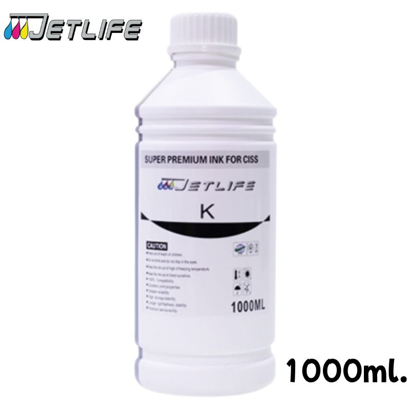 Tinta Compatible JETLIFE UV 1lt, Negro.