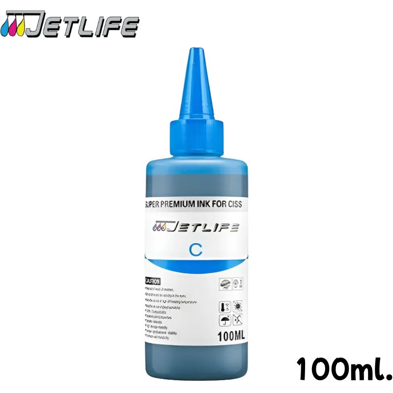 Tinta Genérica Jetlife CISS Color Cyan, 100ml.