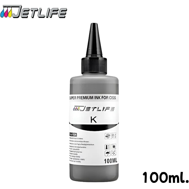 Tinta Genérica Jetlife CISS Color Negro, 100ml.