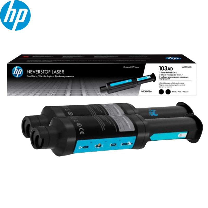 Toner HP W1103AD (103AD) N.S.L 1000 Black (Pack X 2)