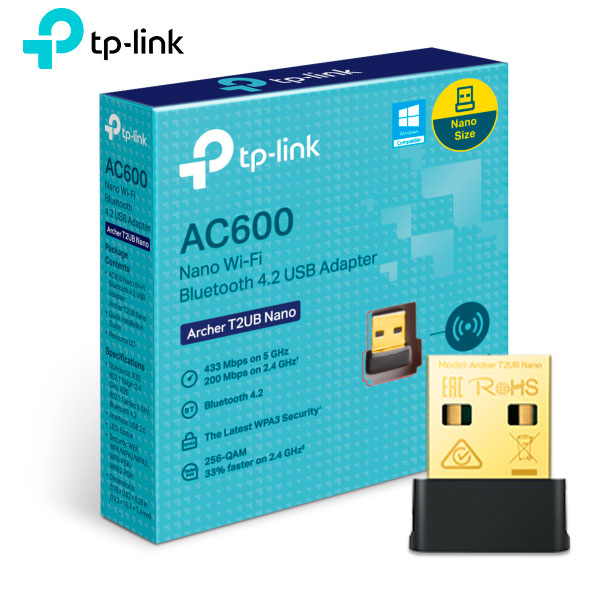 Adaptador Inalámbrico USB Tp-Link Archer T2U Nano, AC600.