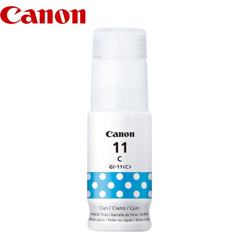 Botella de Tinta Canon Gi-11 Cyan, 70ml.