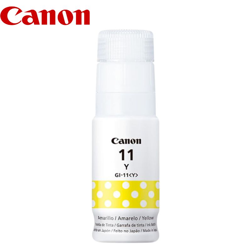 Botella de Tinta Canon Gi-11 Yellow, 70ml.