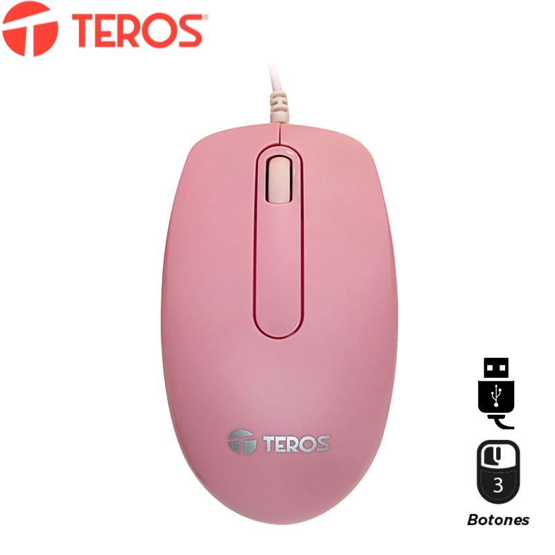 Mouse Óptico Teros TE-1221S, 1000dpi, USB, 3 Botones