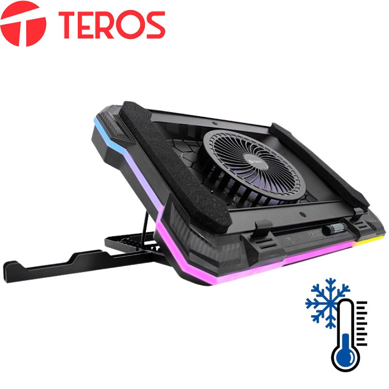 Cooler Teros TE-7133N RGB, Compatible con Notebooks de 14" hasta 19"