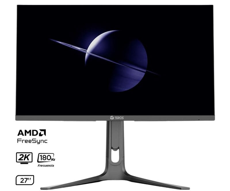 Monitor plano Teros TE-2753G, 27" QHD IPS, 180 Hz, 1 ms, HDMI, DP, PIVOT