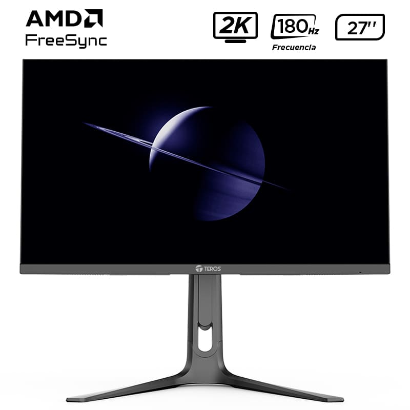 Monitor plano Teros TE-2753G, 27&quot; QHD IPS, 180 Hz, 1 ms, HDMI, DP, PIVOT