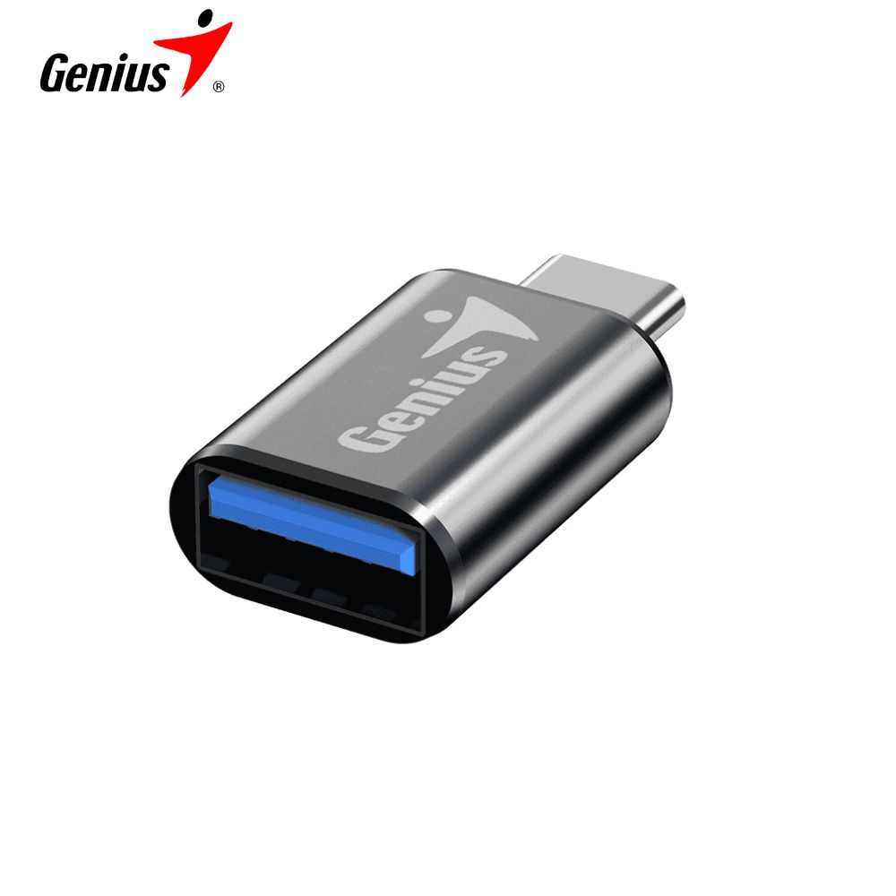 Adaptador Genius ACC-C2A, USB-C A USB-A, Dark Grey.