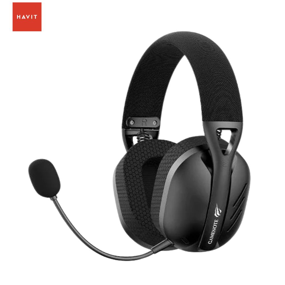 Audífono C/Micrófono Havit Fuxi-H3, (USB 2.4GHz, Bt, Cable 3.5mm), Negro.