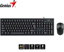 Teclado y Mouse Genius KM-100SE, USB, Multimedia, AI Copilot SP Black