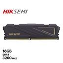 Memoria RAM Hiksemi Armor Black, 16GB, DDR4, 3200 MHz, PC4-25600, CL22, 1.2V.