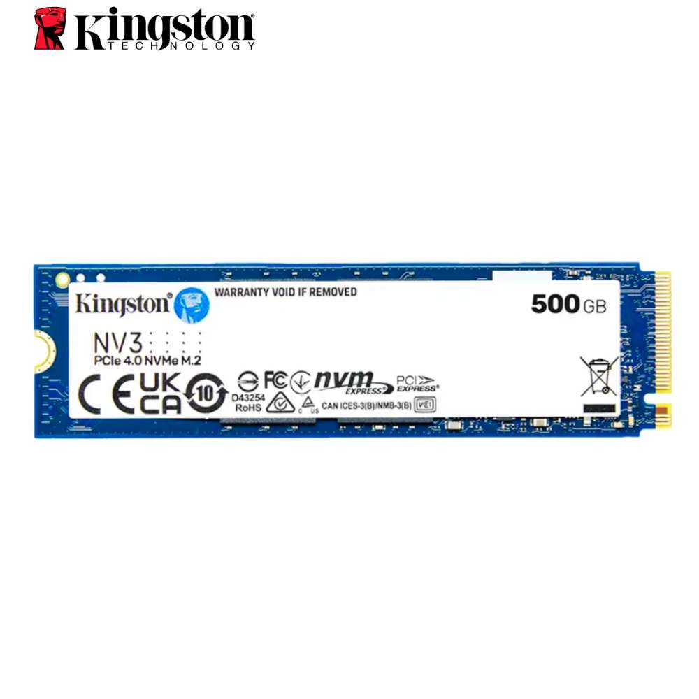 Unidad en Estado Solido Kingston 500GB NV3 PCIe 4.0 NVMe M.2 SSD