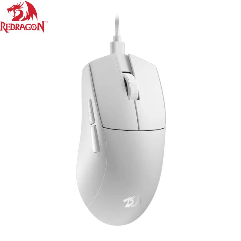 Mouse Redragon K1NG M724, 1k White, 5 Botones 12,400dpi, Usb-C.