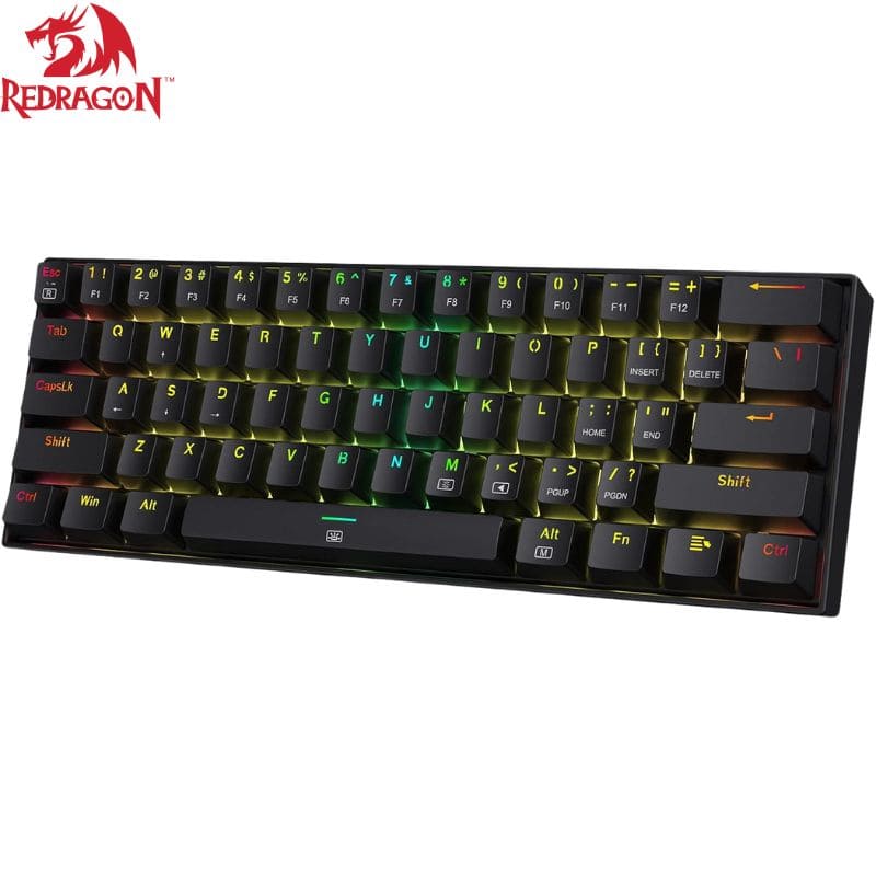 Teclado Mecánico Redragon DRAGONBORN K630 RGB, Black, Switch Red, Español.
