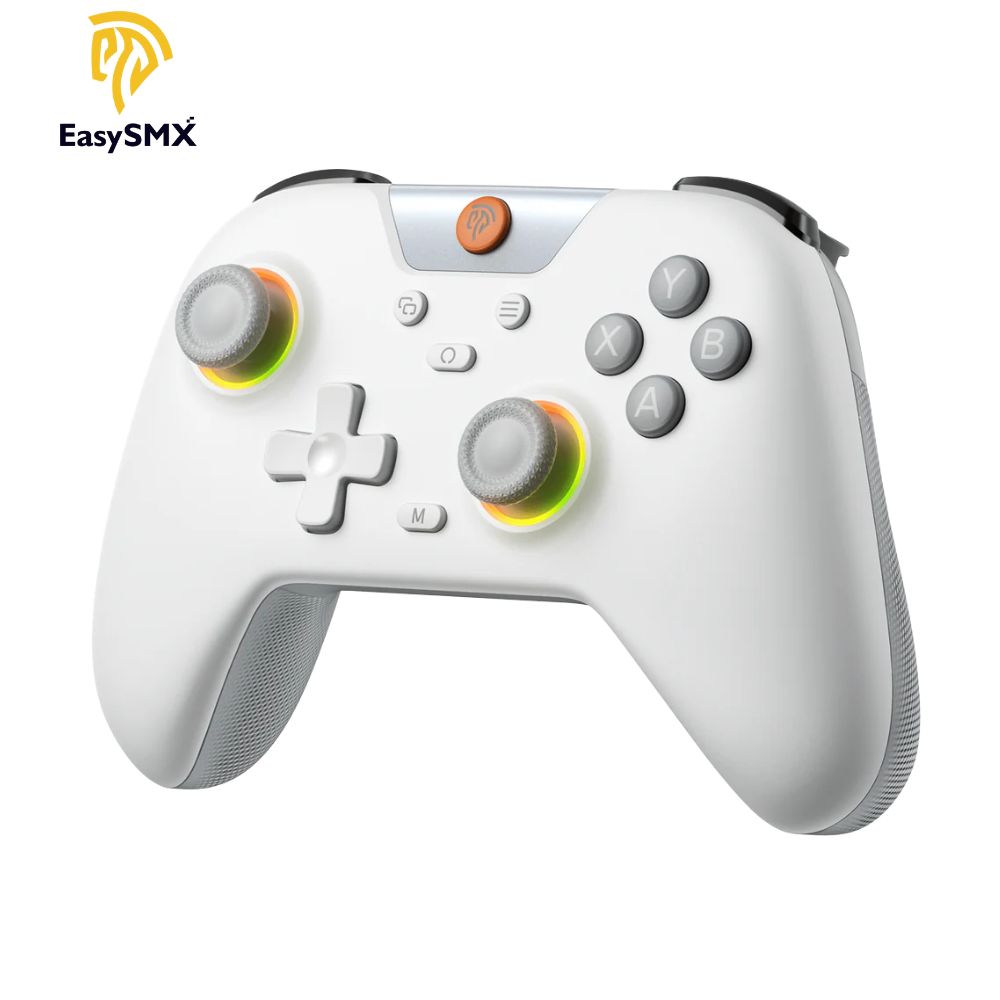 GamePad EasySMX X05 White, Wireless, BT, USB C, Vibrador, RGB.