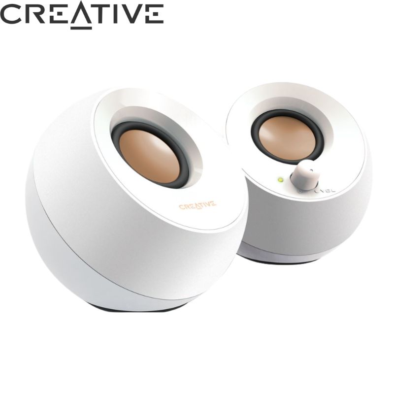 Parlante Creative Pebble 2.0 4.4W 3.5MM Usb-Power White