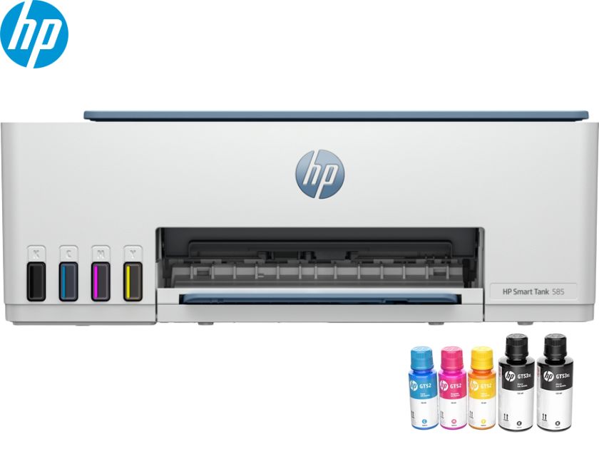 Impresora Multifuncional de tinta HP Smart Tank 585, Impresión/Escaneo/Copia/Wi-Fi/Bluetooth LE/USB