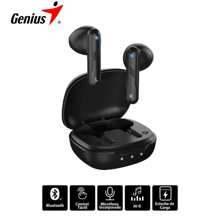 Audífono Inalámbricos Genius HS-M905BT True Wireless Bt, Black.