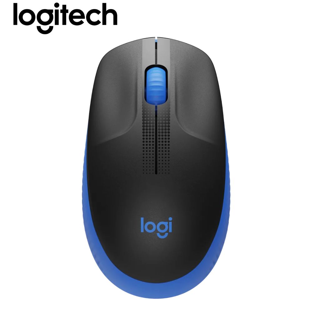 Mouse Logitech M190 Inalámbrico, Full-Size, Blue.