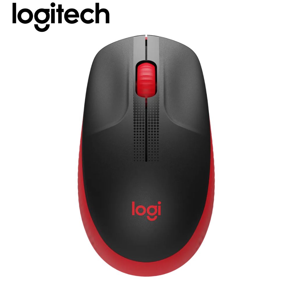Mouse Logitech M190 Inalámbrico, Full-Size, Red.