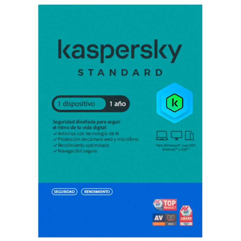 Anti-Virus Kaspersky Estandard, 1PC, 1Año, Blister.