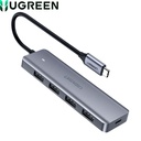 Hub USB-C a 4 USB-A 3.0, Ugreen CM219, Silver.