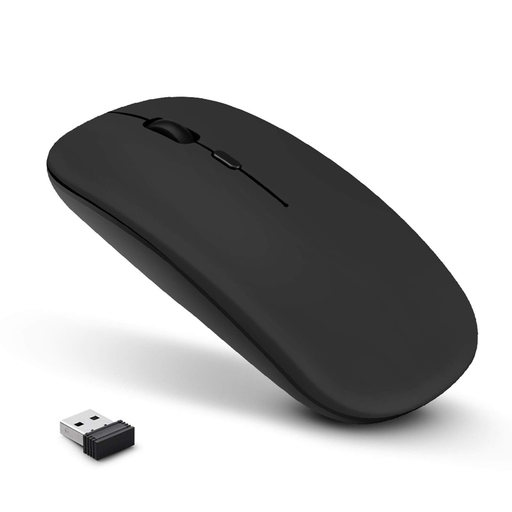 Mouse Inalambrico Dual 2.4G/Bt Recargable Ultra Slim