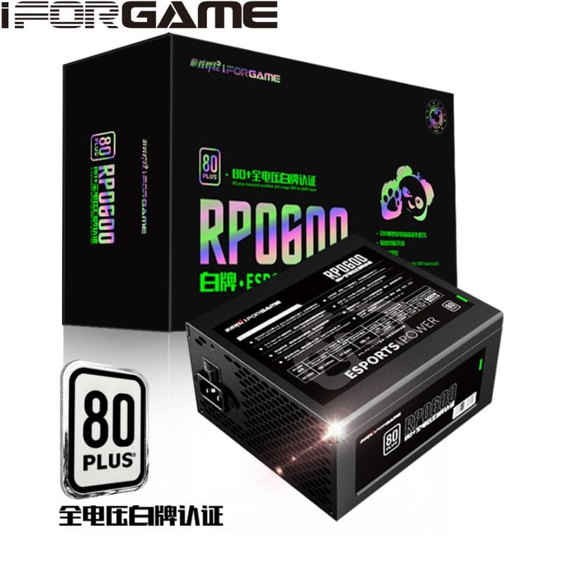 Fuente de Poder IFORGAME RPO-600 APFC 600W 80 Plus White