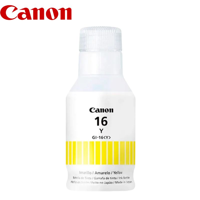 Botella de Tinta Canon Gi-16 Yellow, 135ml.