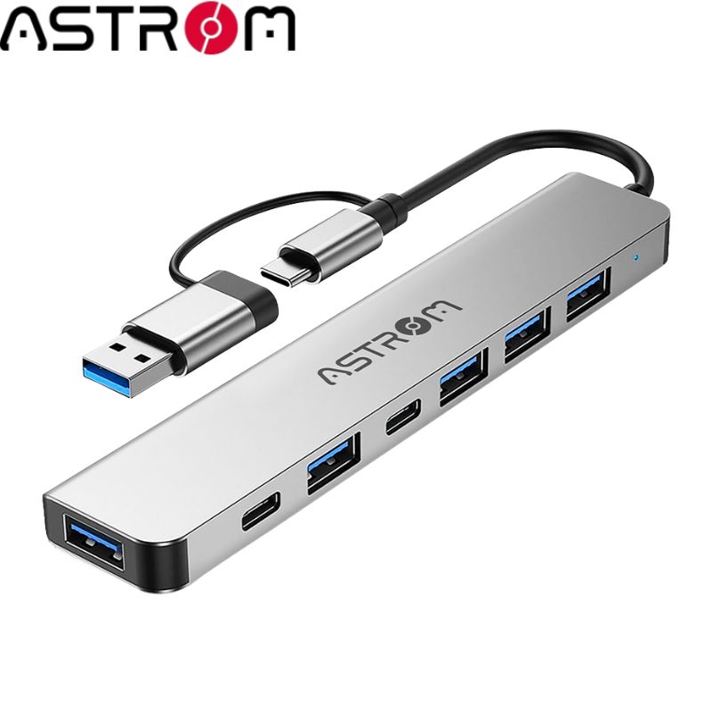 Hub USB 3.0 Astrom MH2371, 2Ports Type-c, 1Port 3.0, 4Ports 2.0.