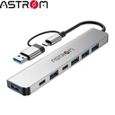Hub USB 3.0 Astrom MH2371, 2Ports Type-c, 1Port 3.0, 4Ports 2.0.