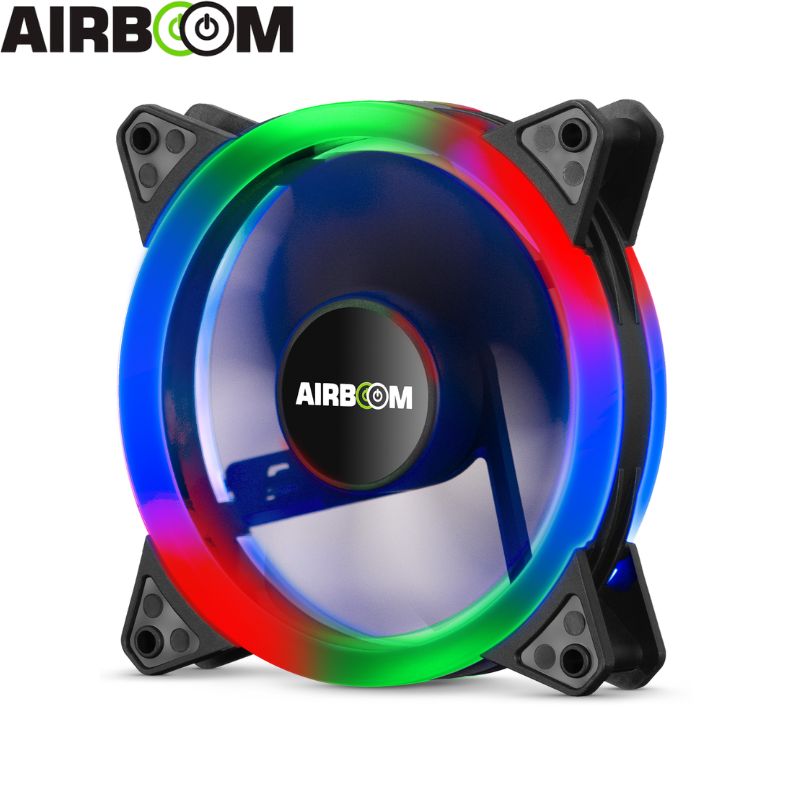Cooler Case Airboom Aureola AB124, Rainbow, 120mm. Black.
